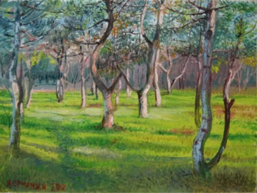 「Morning in a pine f…」というタイトルの絵画 Ivan Ormanzhiによって, オリジナルのアートワーク, オイル