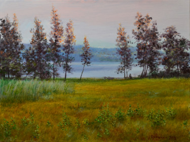 Painting titled "Silent Evening" by Ivan Ormanzhi, Original Artwork, Oil