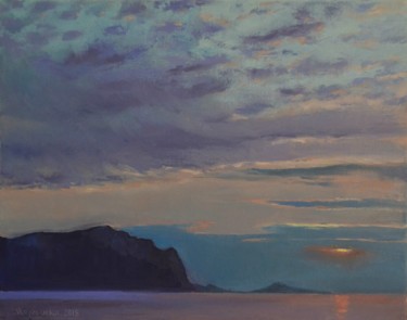 Painting titled "Sunset" by Ivan Ormanzhi, Original Artwork, Oil