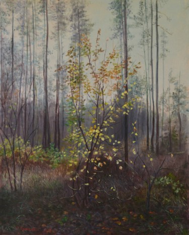 Painting titled "Autumn in the forest" by Ivan Ormanzhi, Original Artwork, Oil