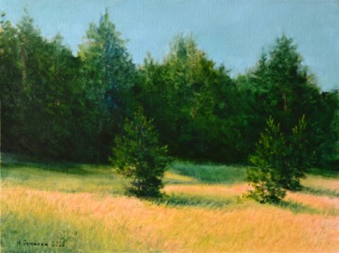 Peinture intitulée "Near the pines" par Ivan Ormanzhi, Œuvre d'art originale, Huile