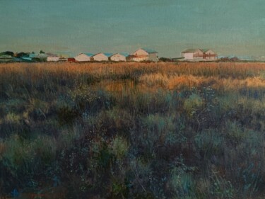 Картина под названием "Dawn in the field" - Ivan Ormanzhi, Подлинное произведение искусства, Масло