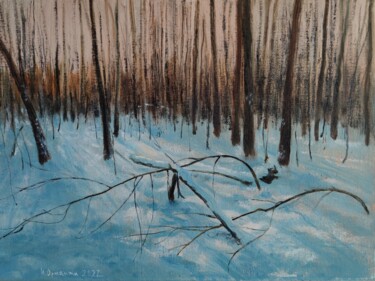 Pittura intitolato "Winter Forest Park" da Ivan Ormanzhi, Opera d'arte originale, Olio