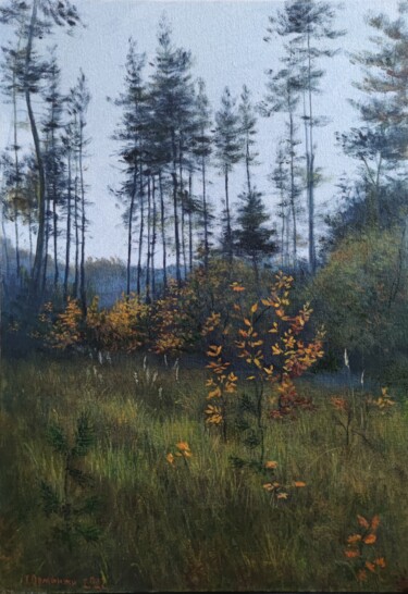 Painting titled "Forest. October." by Ivan Ormanzhi, Original Artwork, Oil