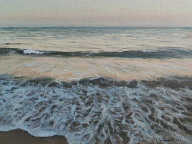 Painting titled "Evening seaside" by Ivan Ormanzhi, Original Artwork, Oil