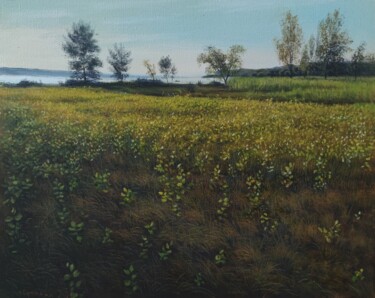 Painting titled "Poplar shoots near…" by Ivan Ormanzhi, Original Artwork, Oil