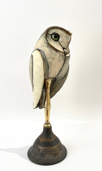 "Amazing Owl" başlıklı Heykel Ivan Panov tarafından, Orijinal sanat, Seramik