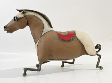 Escultura intitulada "Proud Horse- large…" por Ivan Panov, Obras de arte originais, Cerâmica