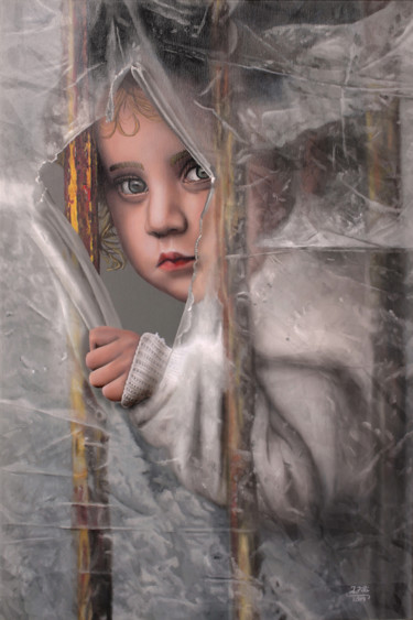 Картина под названием "Behind friendy lines" - Ivan Pili, Подлинное произведение искусства, Масло