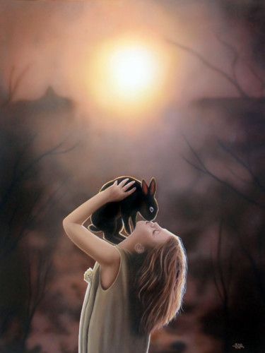 Peinture intitulée "Love at first touch…" par Ivan Pili, Œuvre d'art originale, Huile