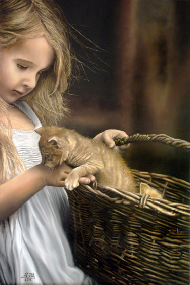 Painting titled "Love at first touch…" by Ivan Pili, Original Artwork, Oil