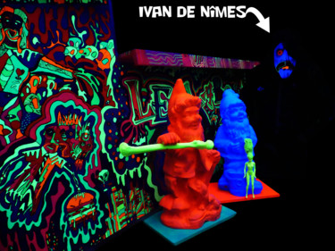 Инсталляция под названием "*Nains Carnivores*8…" - Ivan De Nîmes, Подлинное произведение искусства, Искусство инсталляции