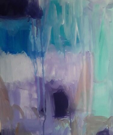 Картина под названием "Римский дождь" - Иван Скрипель, Подлинное произведение искусства, Акрил Установлен на Деревянная рама…