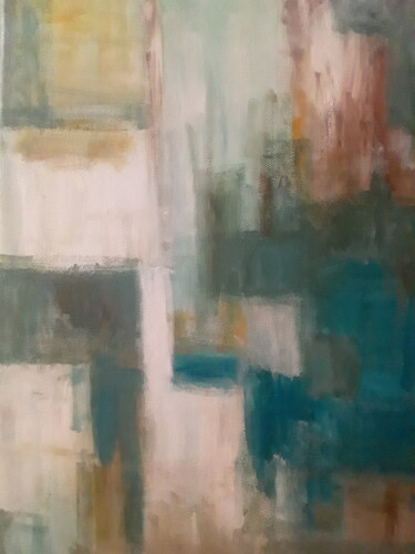 Картина под названием "Абстракция 21" - Иван Скрипель, Подлинное произведение искусства, Акрил Установлен на Деревянная рама…