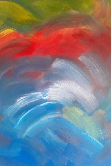 Картина под названием "Синие волны" - Иван Скрипель, Подлинное произведение искусства, Масло