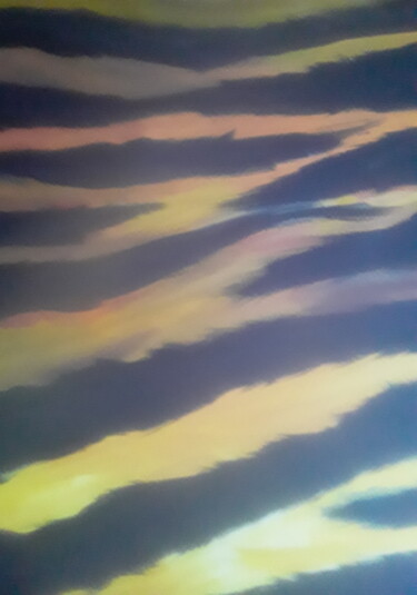 Картина под названием "Тигровый шелк" - Иван Скрипель, Подлинное произведение искусства, Акрил Установлен на Деревянная рама…