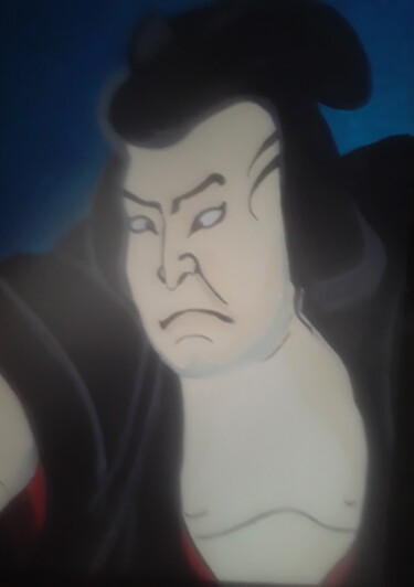 Картина под названием "Актер кабуки" - Иван Скрипель, Подлинное произведение искусства, Темпера