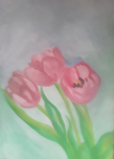 Картина под названием "Spring bliss" - Иван Скрипель, Подлинное произведение искусства, Гуашь