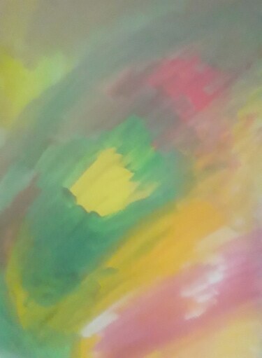 Картина под названием "Abstraction 7" - Иван Скрипель, Подлинное произведение искусства, Гуашь
