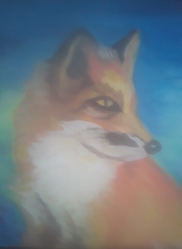 Painting titled "Red fox" by Ivan Skripel, Original Artwork, Acrylic