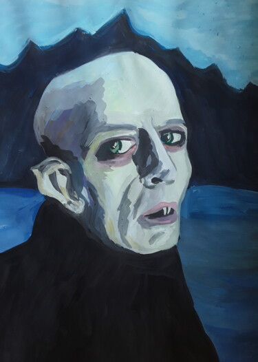 Peinture intitulée "Nosferatu" par Ivan Skripel, Œuvre d'art originale, Gouache