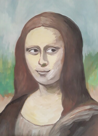 Peinture intitulée "Lisa gioconda" par Ivan Skripel, Œuvre d'art originale, Gouache