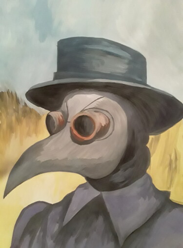 Картина под названием "Secret doctor" - Иван Скрипель, Подлинное произведение искусства, Гуашь