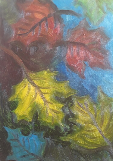 Painting titled "Autumn autumn" by Ivan Skripel, Original Artwork, Oil