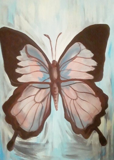 Painting titled "Magic butterfly" by Ivan Skripel, Original Artwork, Tempera