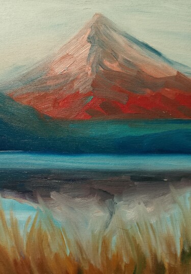 Картина под названием "Вид на гору Фудзи" - Иван Скрипель, Подлинное произведение искусства, Масло