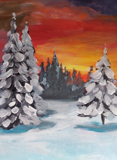 Картина под названием "Конец ноября" - Иван Скрипель, Подлинное произведение искусства, Акрил