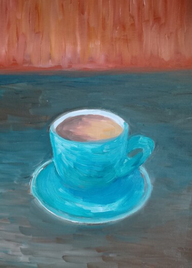 Pittura intitolato "Coffee morning" da Ivan Skripel, Opera d'arte originale, Olio