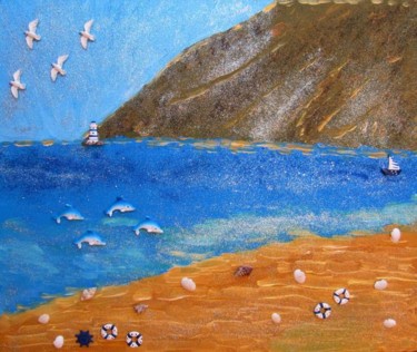 Painting titled "Paesaggio Marino" by Ivana Castelliti, Original Artwork, Other