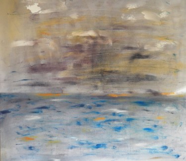 Painting titled "The sea before the…" by Ivana Pelouchová (IVANEL), Original Artwork, Acrylic