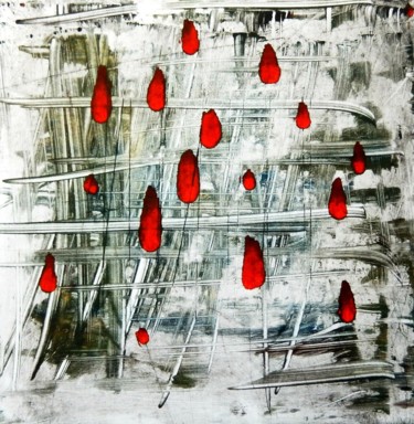 Отпечатки и Гравюры под названием "Red trucks" - Ivana Pelouchová (IVANEL), Подлинное произведение искусства, Монотип