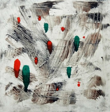 Отпечатки и Гравюры под названием "Abstract 2" - Ivana Pelouchová (IVANEL), Подлинное произведение искусства, Монотип