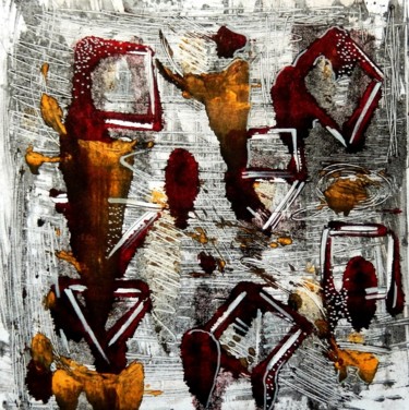 Отпечатки и Гравюры под названием "Abstract 6" - Ivana Pelouchová (IVANEL), Подлинное произведение искусства, Монотип
