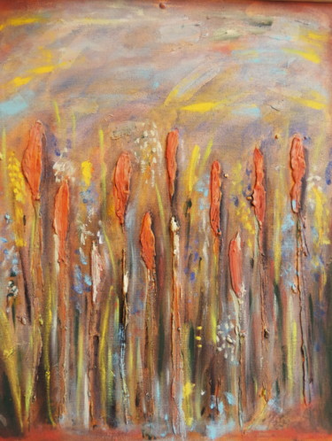 제목이 "In the grass"인 미술작품 Ivana Pelouchová (IVANEL)로, 원작, 아크릴 나무 들것 프레임에 장착됨