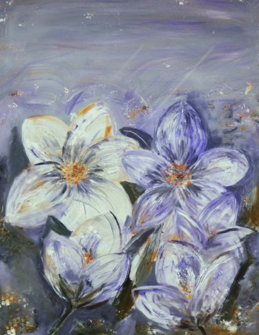 Peinture intitulée "Spring in the garden" par Ivana Pelouchová (IVANEL), Œuvre d'art originale, Acrylique Monté sur Châssis…
