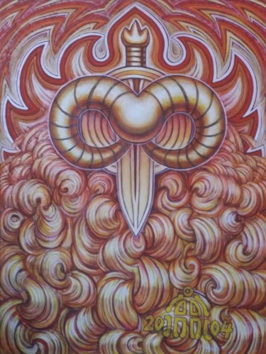 Peinture intitulée "Archangel Michael.j…" par Ivan Arabadzhiev, Œuvre d'art originale, Huile
