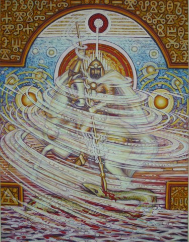 Painting titled "St. Mihail Bulgarian" by Ivan Arabadzhiev, Original Artwork, Oil