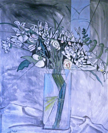 Peinture intitulée "Bouquet Cubiste I" par Ivan Dmitriev, Œuvre d'art originale, Acrylique