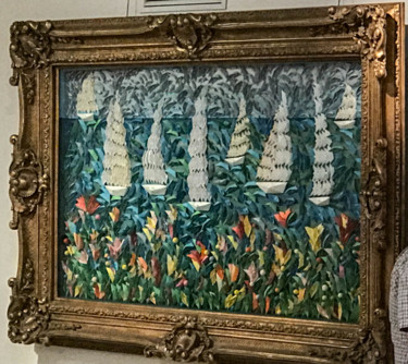 Peinture intitulée "Régate fleurie  "Ar…" par Ivan Hor, Œuvre d'art originale, Aquarelle