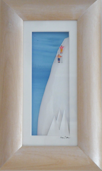 Peinture intitulée "Ambiance au ski  "A…" par Ivan Hor, Œuvre d'art originale, Acrylique