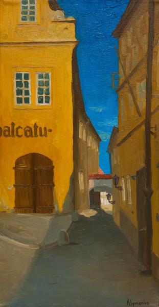 Painting titled "Thunovská, Prague" by Ivan Klymenko, Original Artwork, Oil