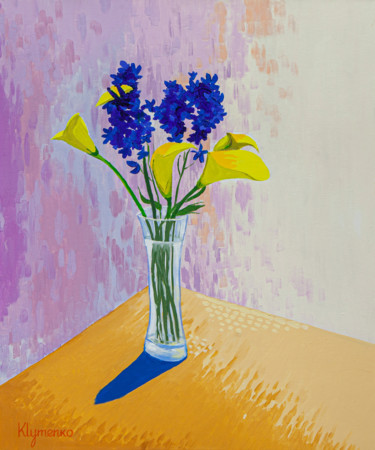 Malarstwo zatytułowany „Calla Flowers” autorstwa Ivan Klymenko, Oryginalna praca, Olej