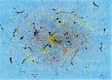 Рисунок под названием "Blot | Number 2" - Ivan Klymenko, Подлинное произведение искусства, Цветные карандаши