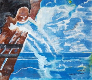 Malarstwo zatytułowany „Fantôme marin(marin…” autorstwa Ivann Deweare Lindor, Oryginalna praca, Akryl