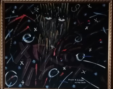 Painting titled "Ghost" by Ivann Deweare Lindor, Original Artwork, Acrylic Mounted on Wood Stretcher frame
