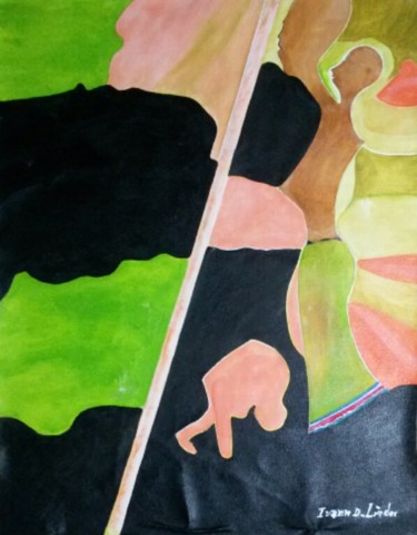 Картина под названием "Jumeaux divins(twin…" - Ivann Deweare Lindor, Подлинное произведение искусства, Акрил